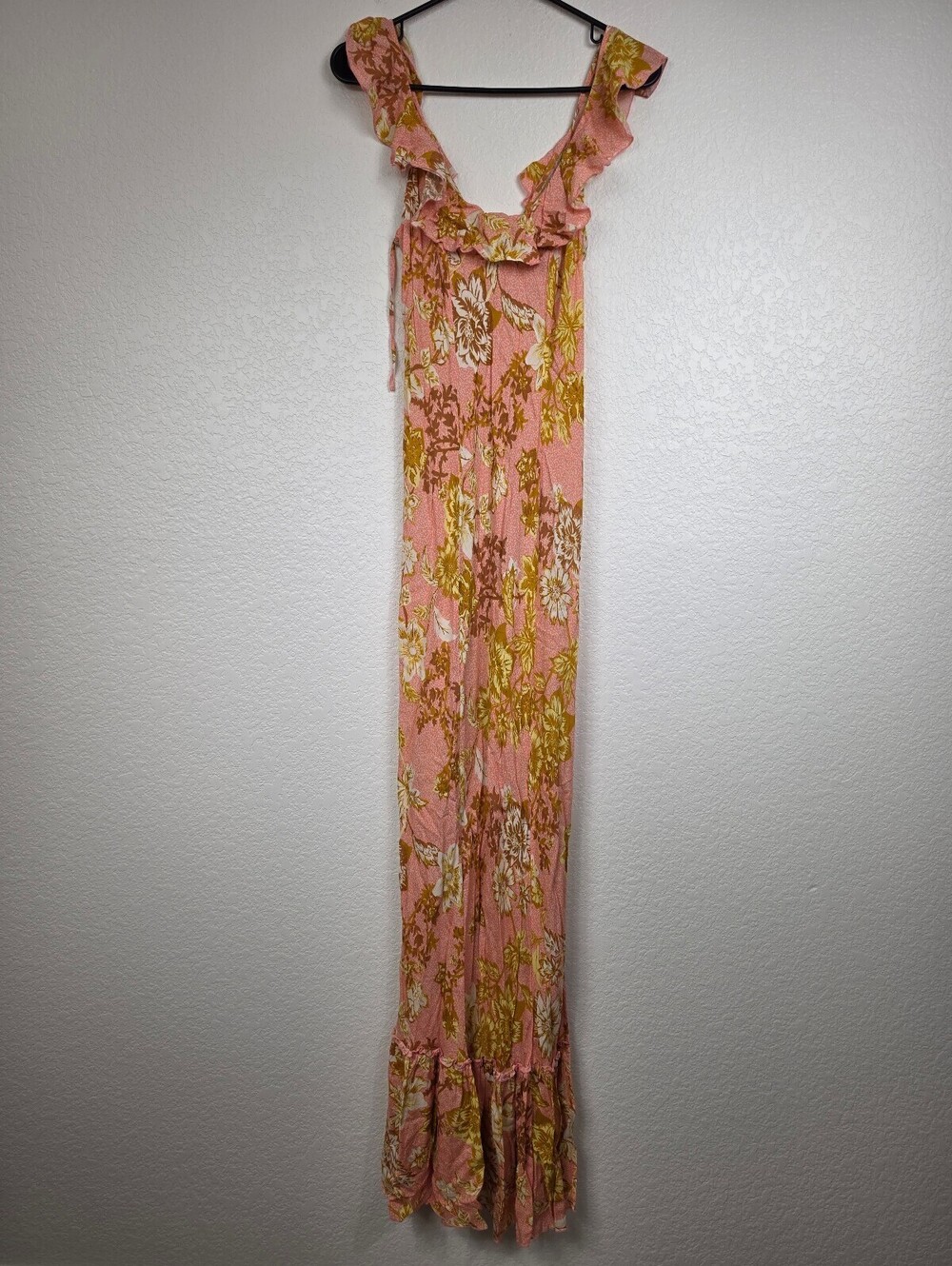 Free People Pink Floral Maxi Dress Large
